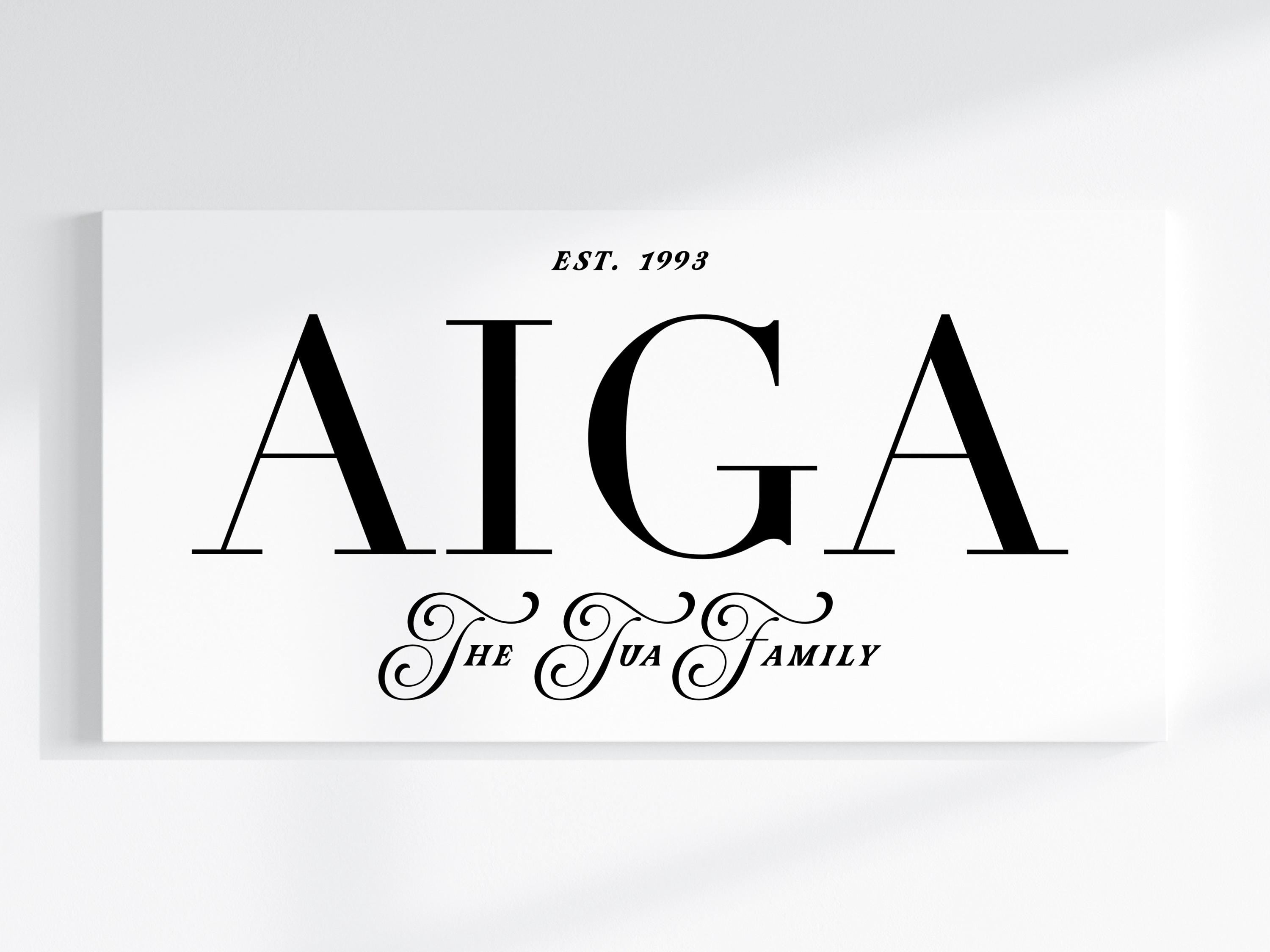 Personalised Aiga (Family) Name Canvas Print // Aiga Quote Custom Wall Art / Custom Family Art / Customised Gift / Personal Family Print