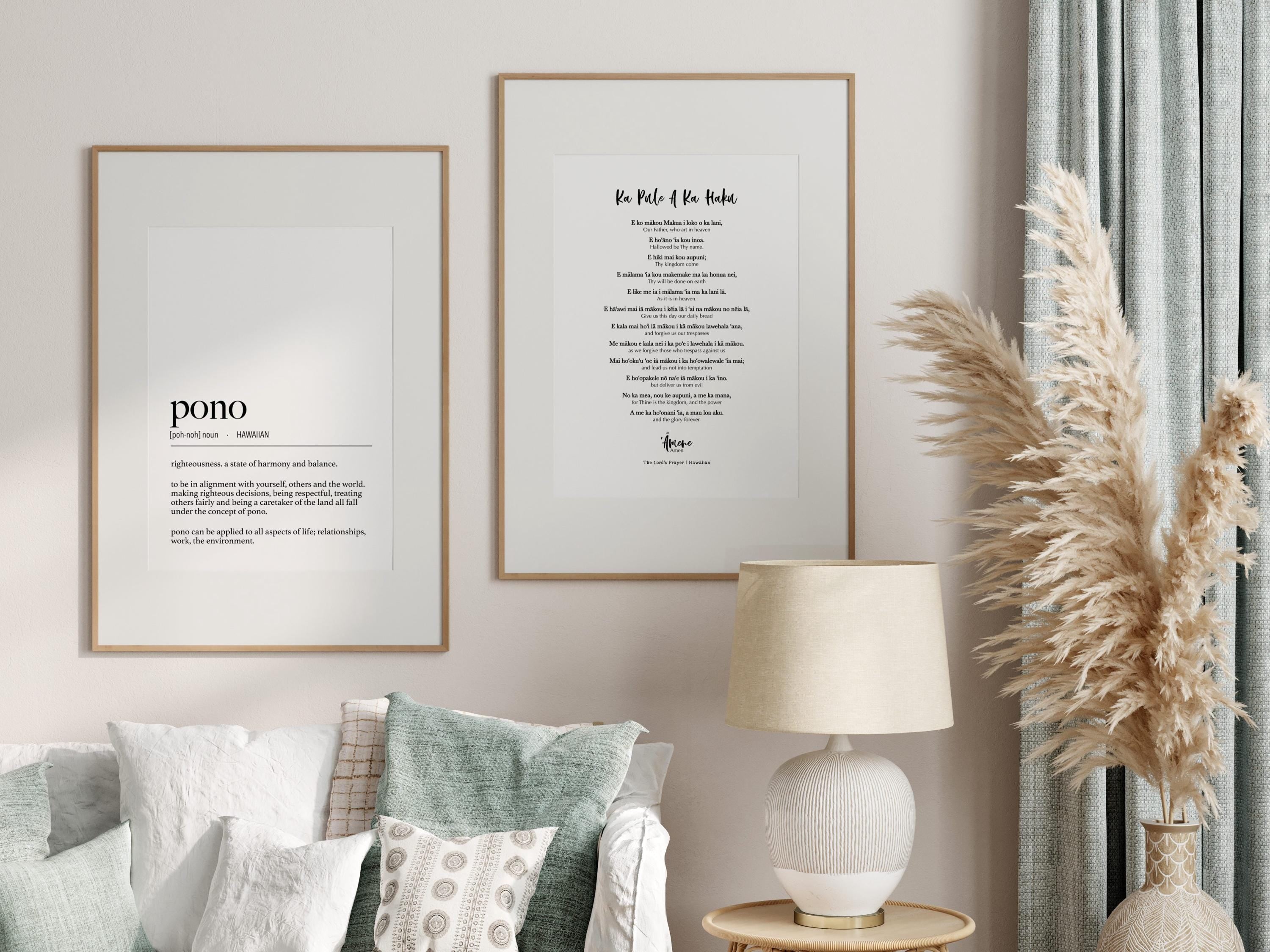 Hawaii Pono (Righteousness) Definition Digital Print / hawaiian language / hawaii airbnb print / alignment poster / polynesian art