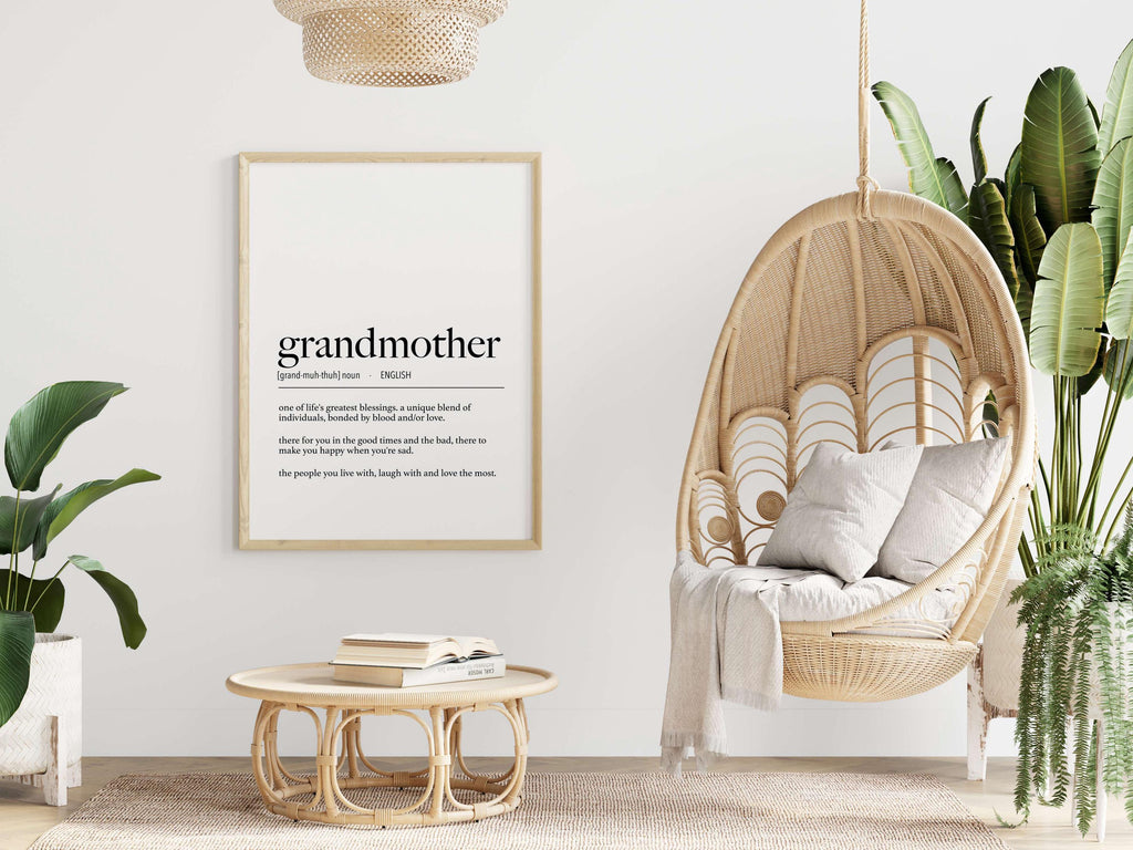English Grandmother Definition Digital Print