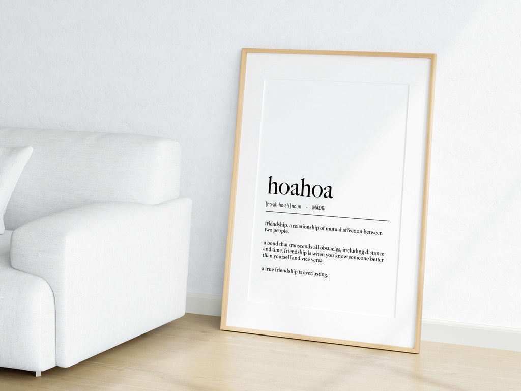 New Zealand Maori Hoahoa (Friendship) Definition Digital Print