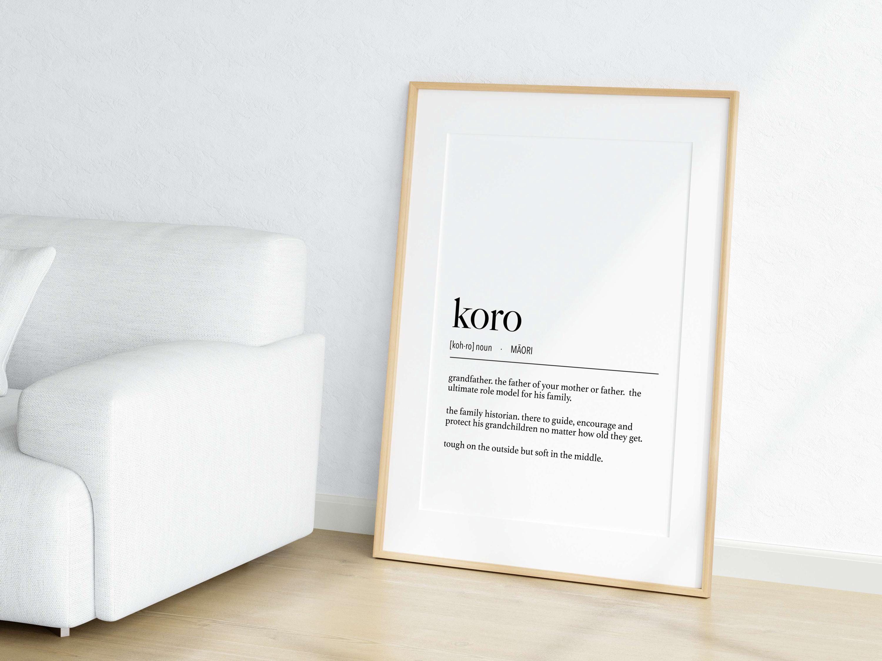 Digital New Zealand Maori Koro (Grandfather) Definition Digital File