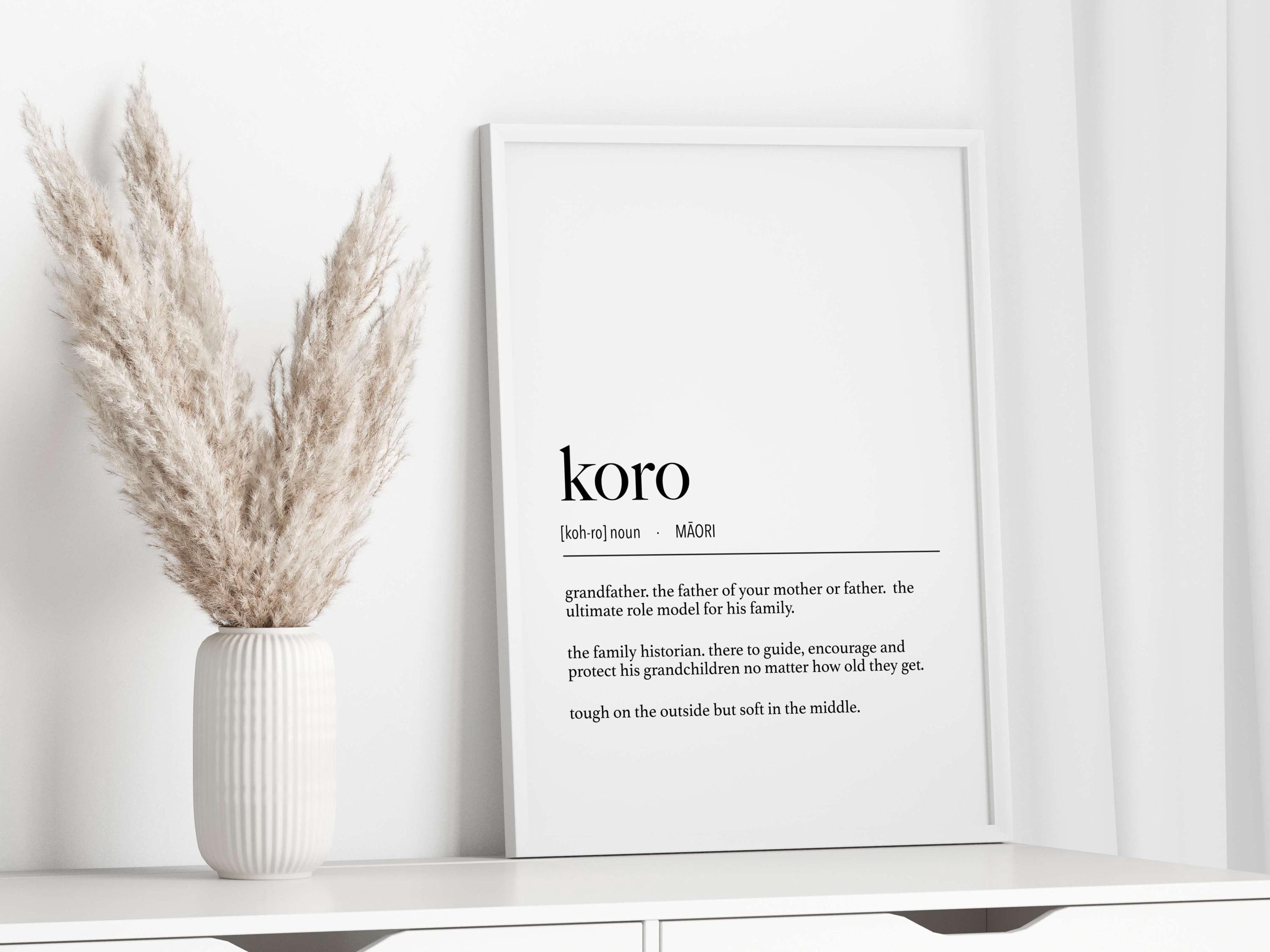 Digital New Zealand Maori Koro (Grandfather) Definition Digital File