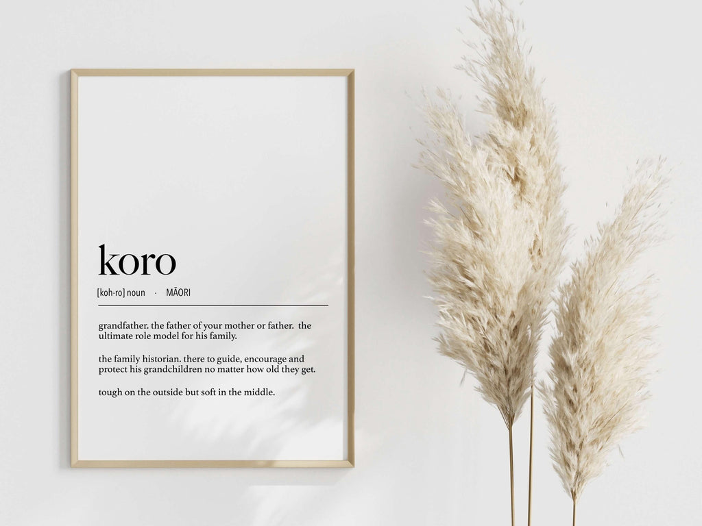 Digital New Zealand Maori Koro (Grandfather) Definition Digital File