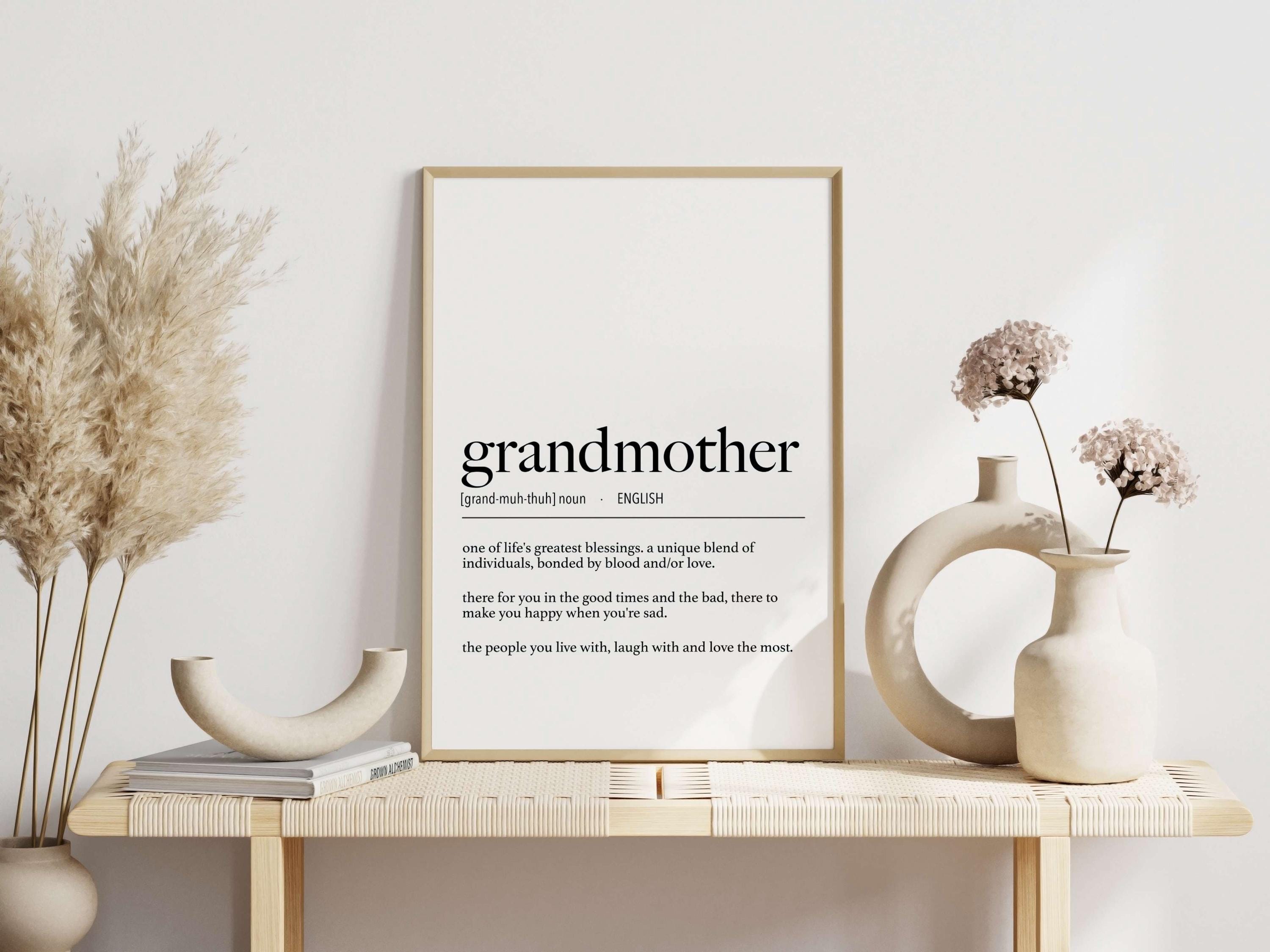 English Grandmother Definition Digital Print