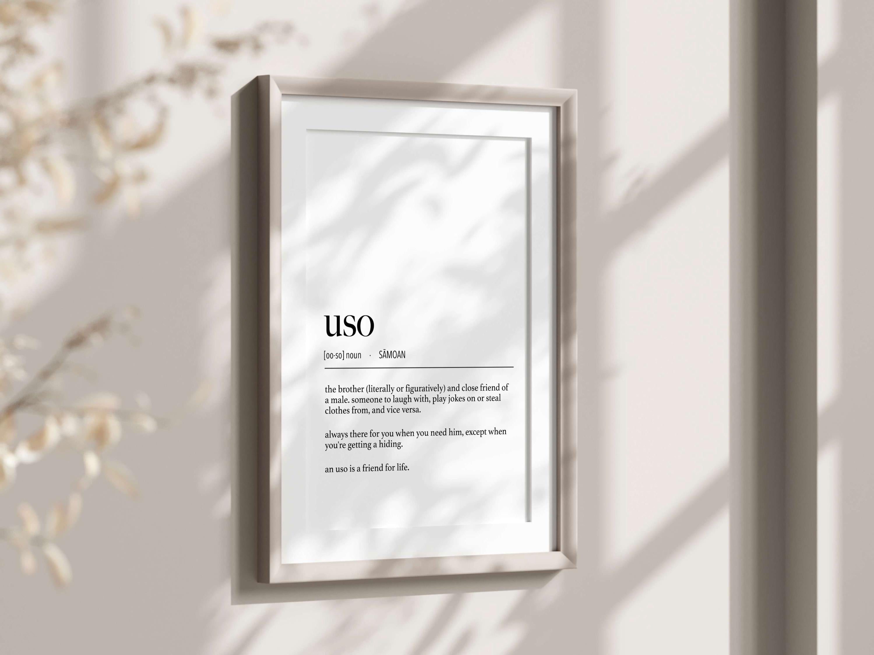 Samoa Uso (Brother) Definition Digital Print
