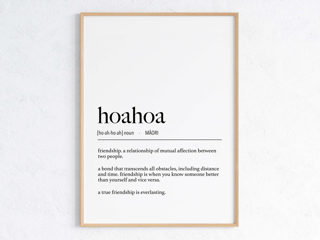 New Zealand Maori Hoahoa (Friendship) Definition Digital Print