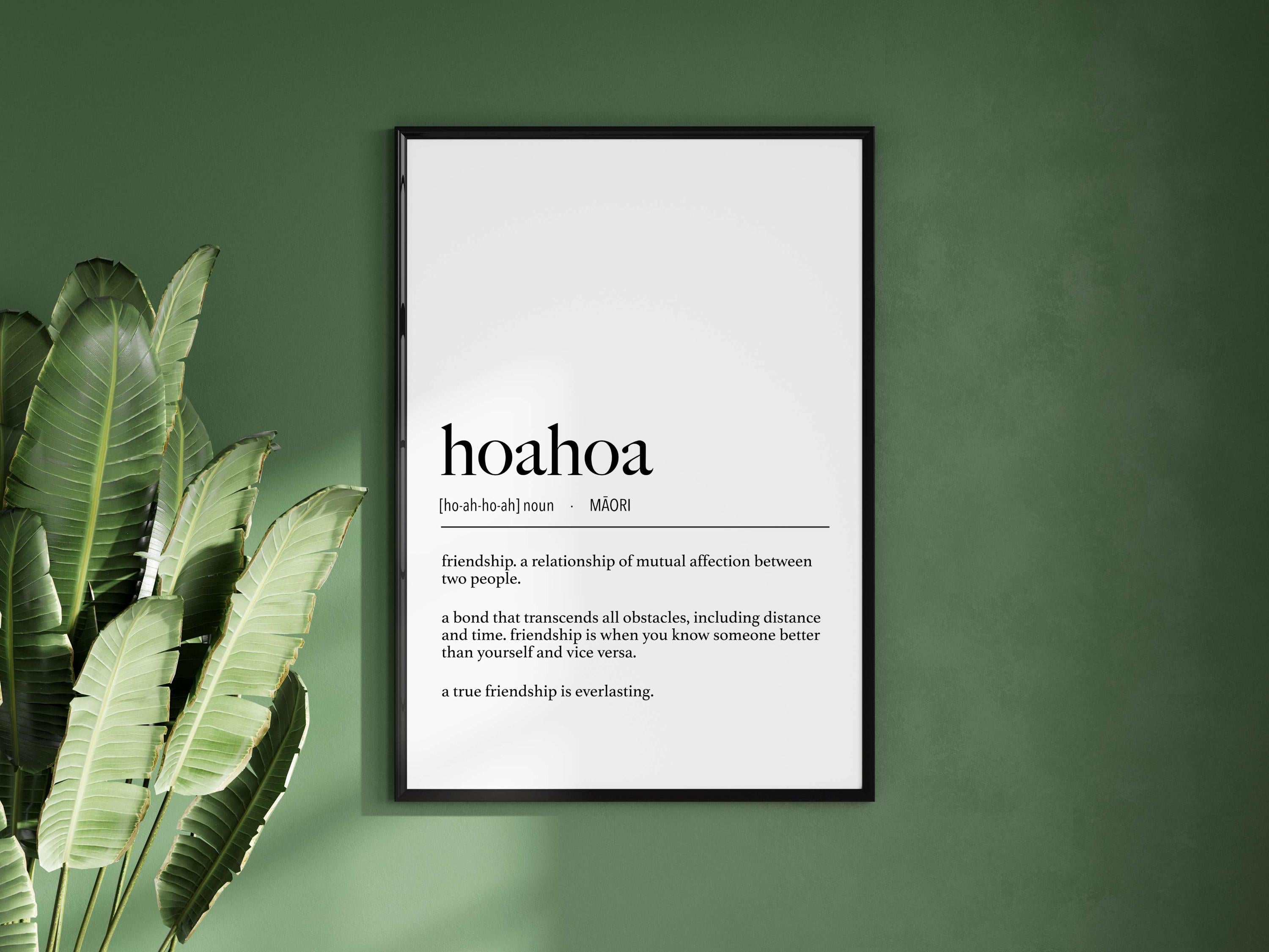 New Zealand Maori Hoahoa (Friendship) Definition Digital Print