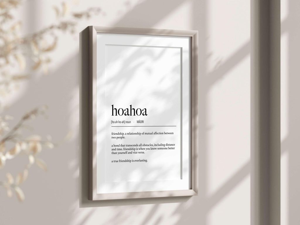 New Zealand Maori Hoahoa (Friendship) Definition Digital Print