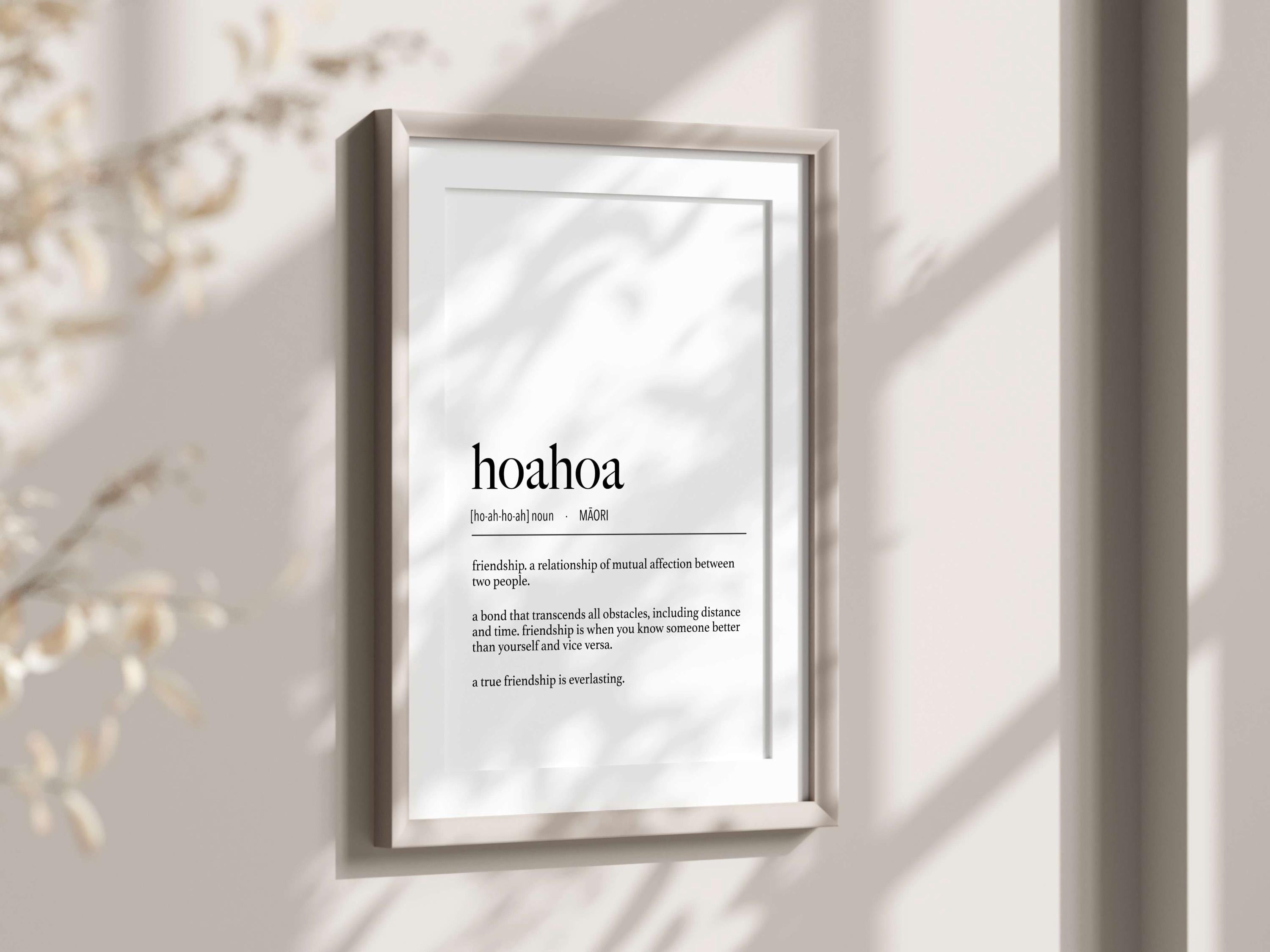 New Zealand Maori Hoahoa (Friendship) Definition Digital Print