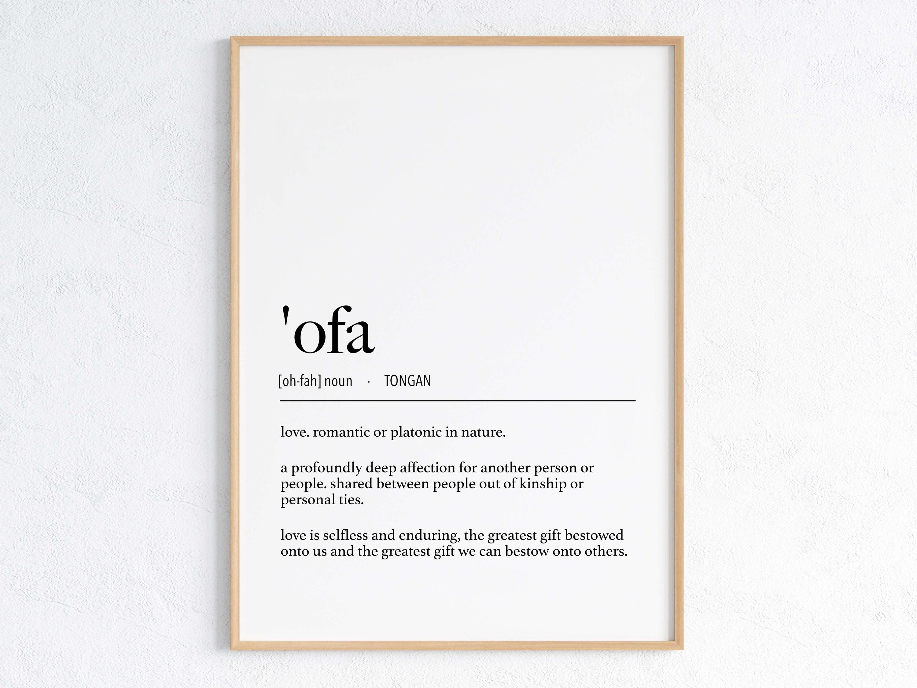 Tonga 'Ofa (Love) Definition Digital Print