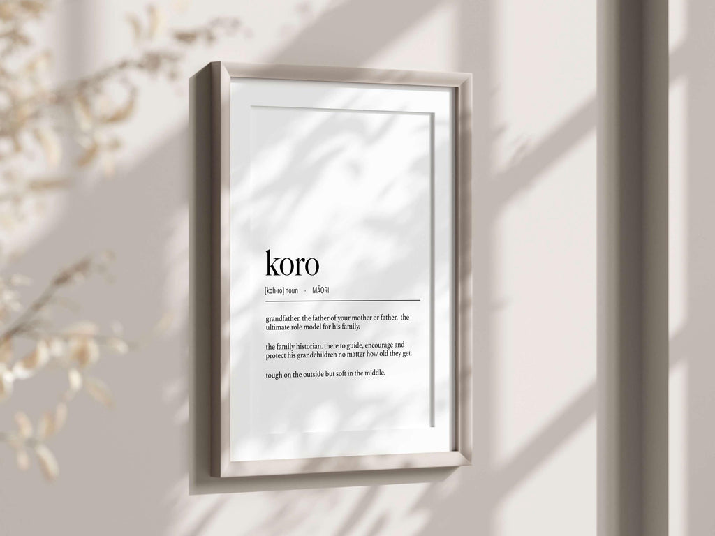 Digital New Zealand Maori Koro (Grandfather) Definition Digital File
